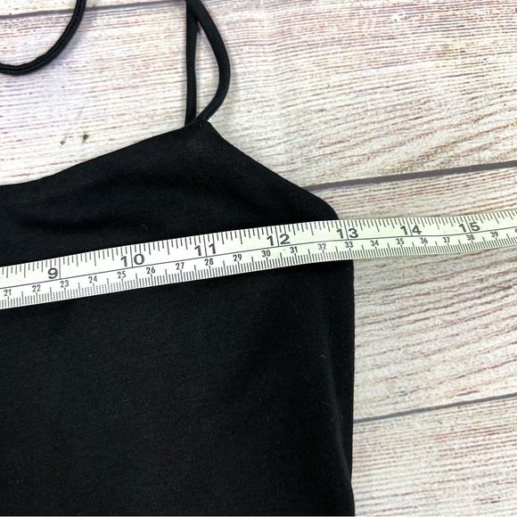 LPA Tank Midi Dress Black Tie Straps Cocktail Sleeveless Size S - Picture 11 of 12
